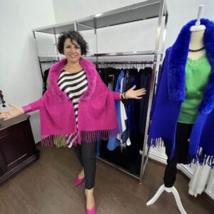 Poncho fucsia - imagine 3
