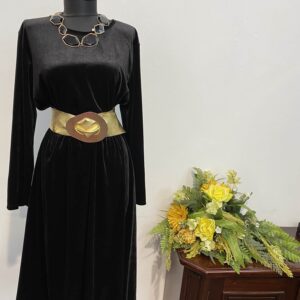 Rochie catifea neagră - imagine 3