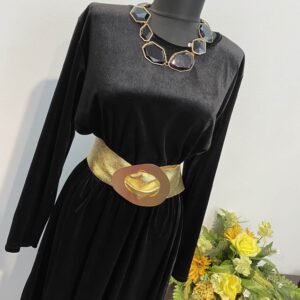 Rochie catifea neagră - imagine 4