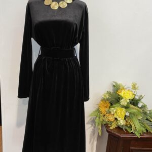 Rochie catifea neagră - imagine 2