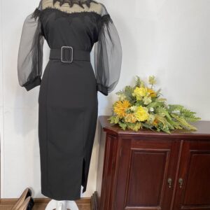 Rochie neagră cu curea - imagine 1