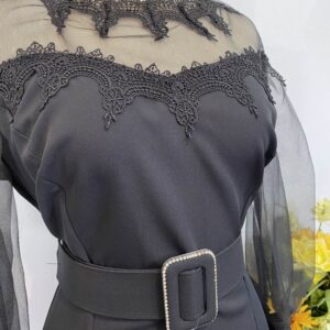 Rochie neagră cu curea - imagine 3