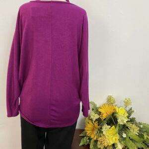 Bluza orhidee cu esarfa - imagine 4