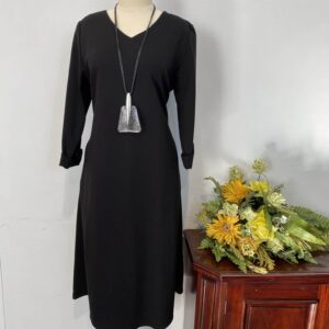 Rochie neagră jerse Irina - imagine 1