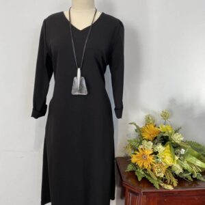 Rochie neagră jerse Irina - imagine 4