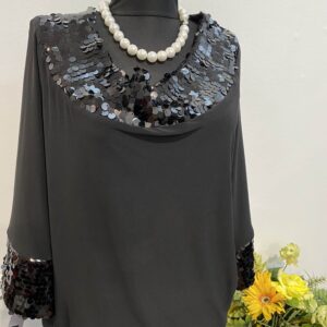 Bluza neagră cu paiete - imagine 2