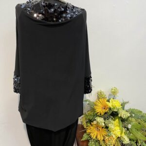 Bluza neagră cu paiete - imagine 3