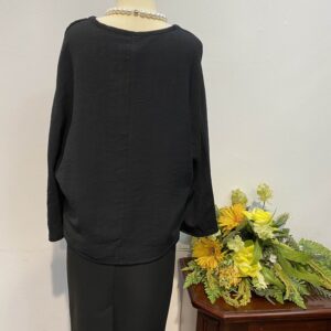 Bluza neagră cu lanț - imagine 2