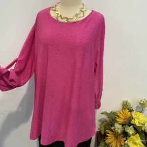 Bluza ciclamen cu model - imagine 2