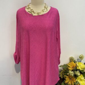 Bluza ciclamen cu model - imagine 1