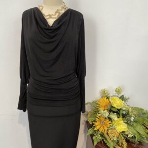 Bluza cu falduri N - imagine 2