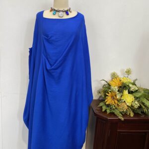Rochie albastră 3 pliuri - imagine 5