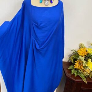 Rochie albastră 3 pliuri - imagine 2