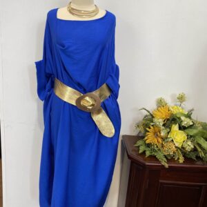 Rochie albastră 3 pliuri - imagine 3