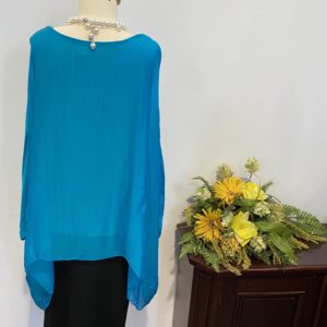 Bluza mătase turcoaz - imagine 3