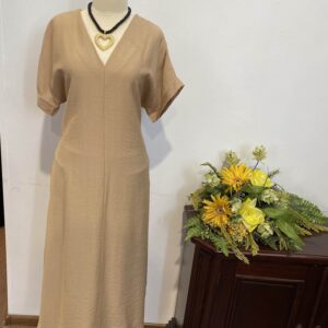 Rochie bej V - imagine 3