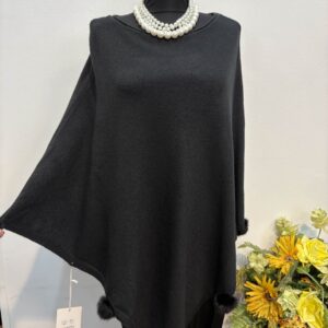 Poncho în colt negru - imagine 2