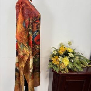 Bluza/rochie Cărămizie - imagine 6