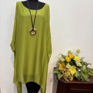 Bluza mătase verde - imagine 1