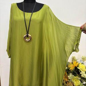 Bluza mătase verde - imagine 2