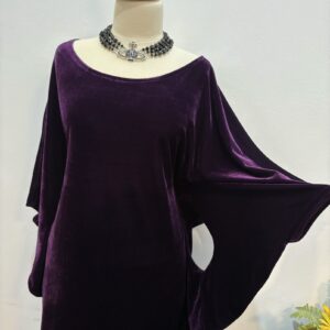 Rochie catifea mov - imagine 2