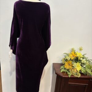 Rochie catifea mov - imagine 3