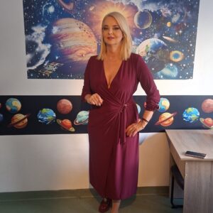 Rochie jerse bordo - imagine 1