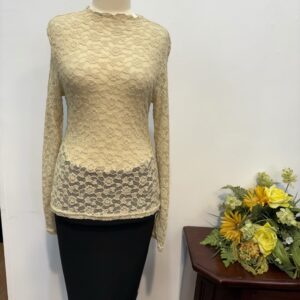 Bluza dantela bej - imagine 1